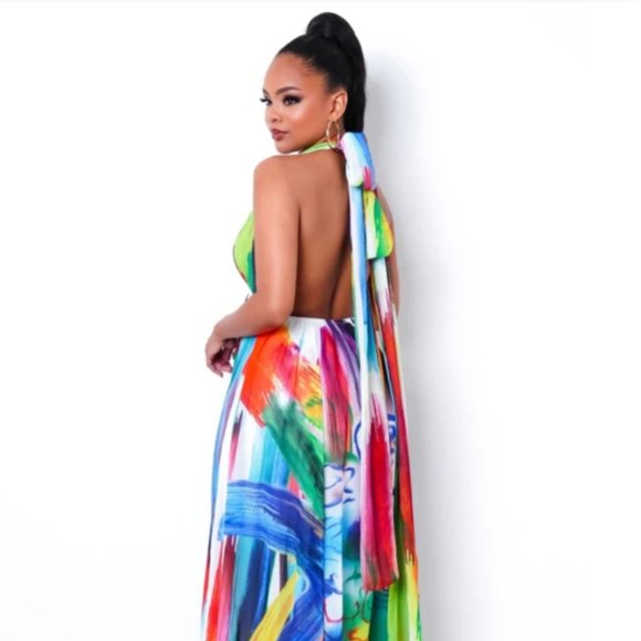 Latiste by Amy Open Back Maxi Dress Size Large - Picture 4 of 15